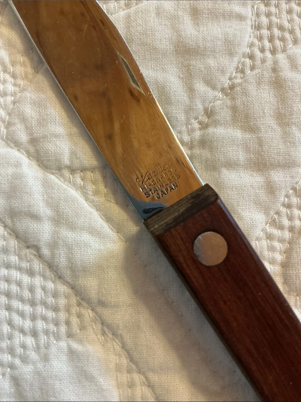 Vintage Vernco High Carbon Stainless Steel Knives Set Of 9 Japan